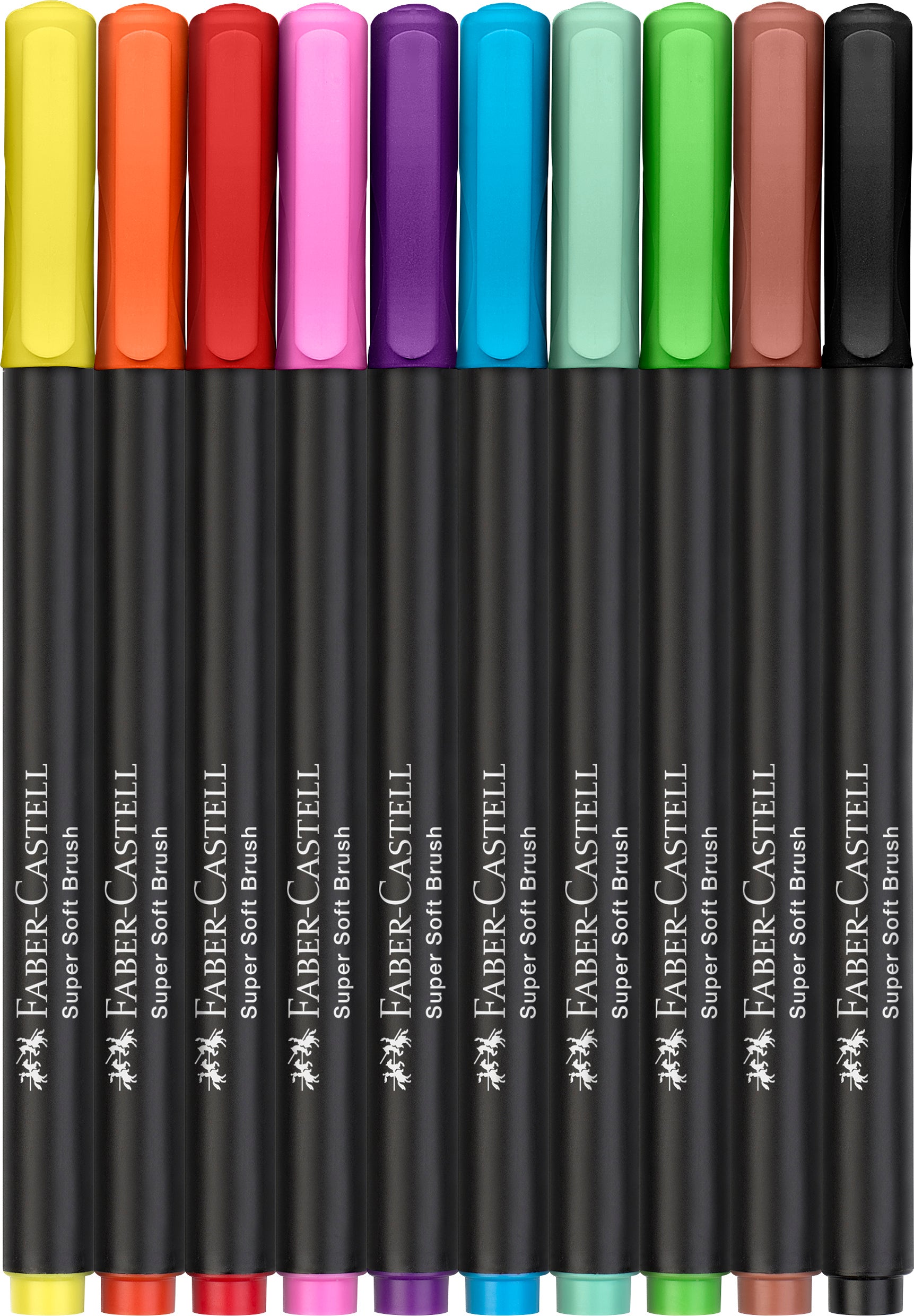 BRUSH PENS BLACK EDITION SET 10 CULORI FABER-CASTELL