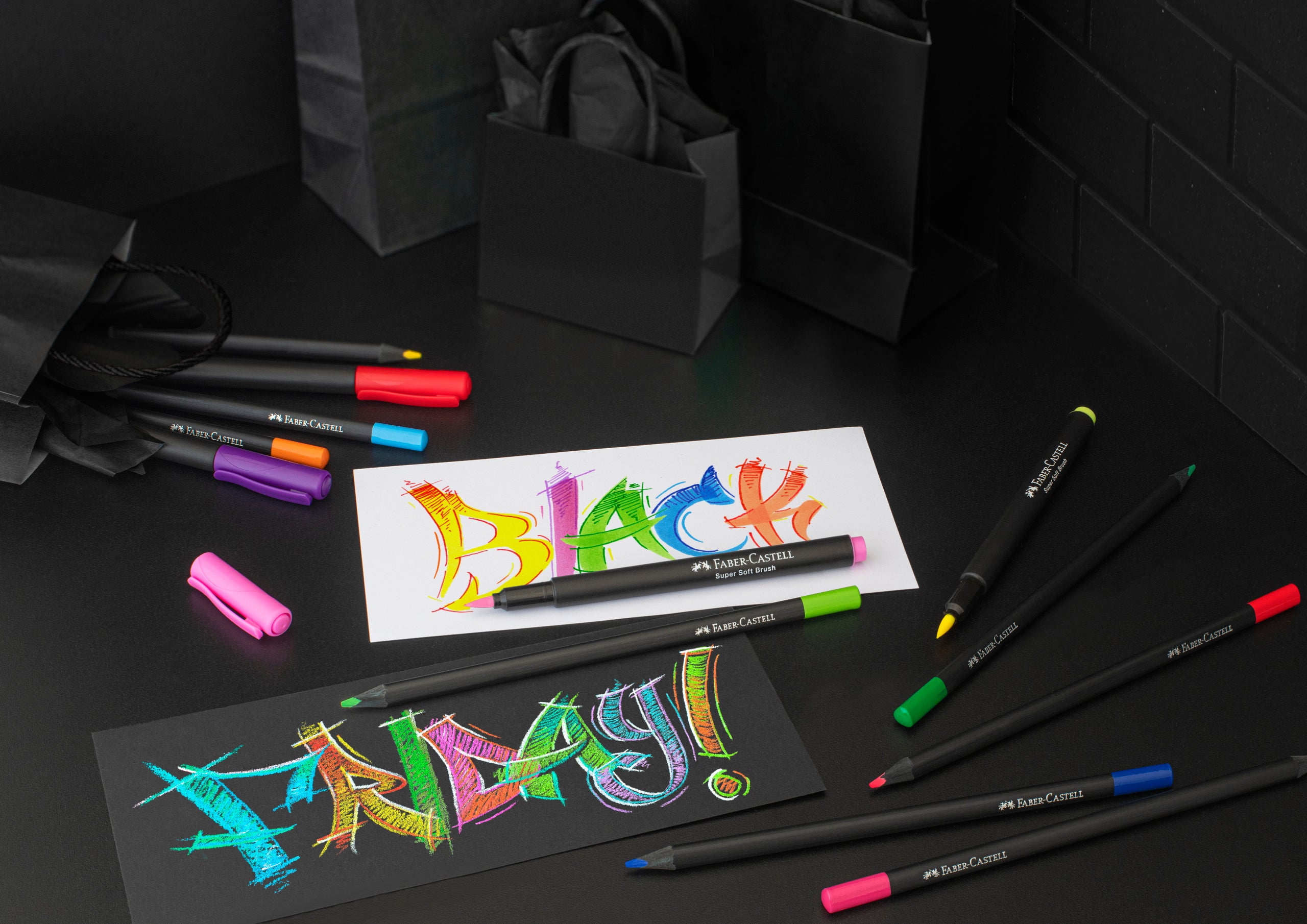 BRUSH PENS BLACK EDITION SET 20 CULORI FABER-CASTELL