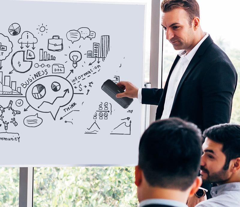 BURETE MAGNETIC WHITEBOARD NEGRU DELI