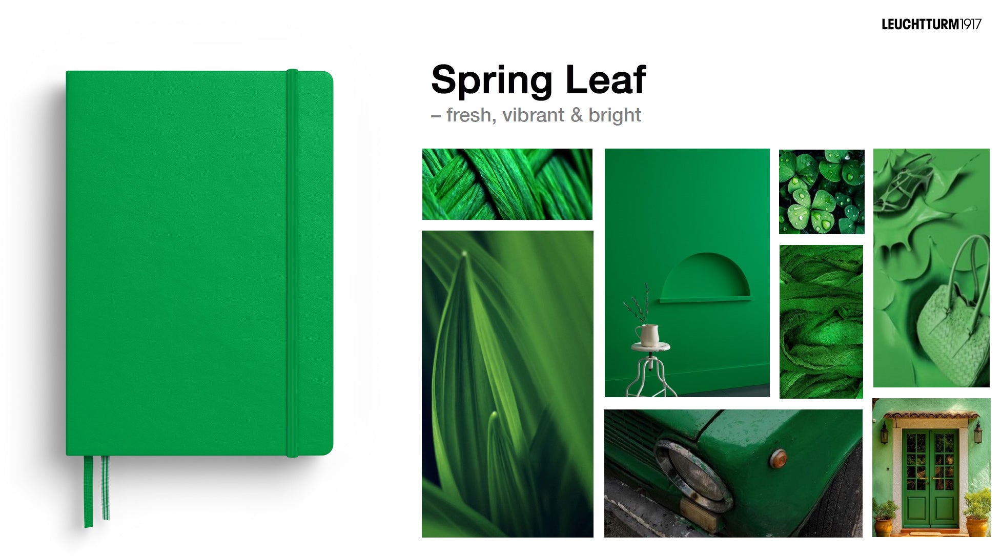 CAIET A5 DICTANDO COPERTA FLEXIBILA VERDE PRIMAVARATIC LEUCHTTURM