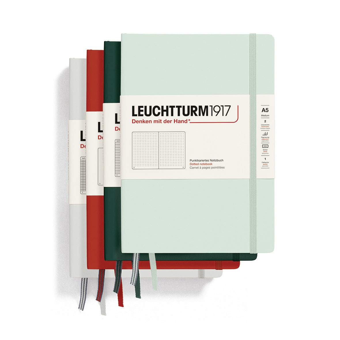 CAIET A5 VELIN COPERTA FLEXIBILA VERDE MENTA LEUCHTTURM