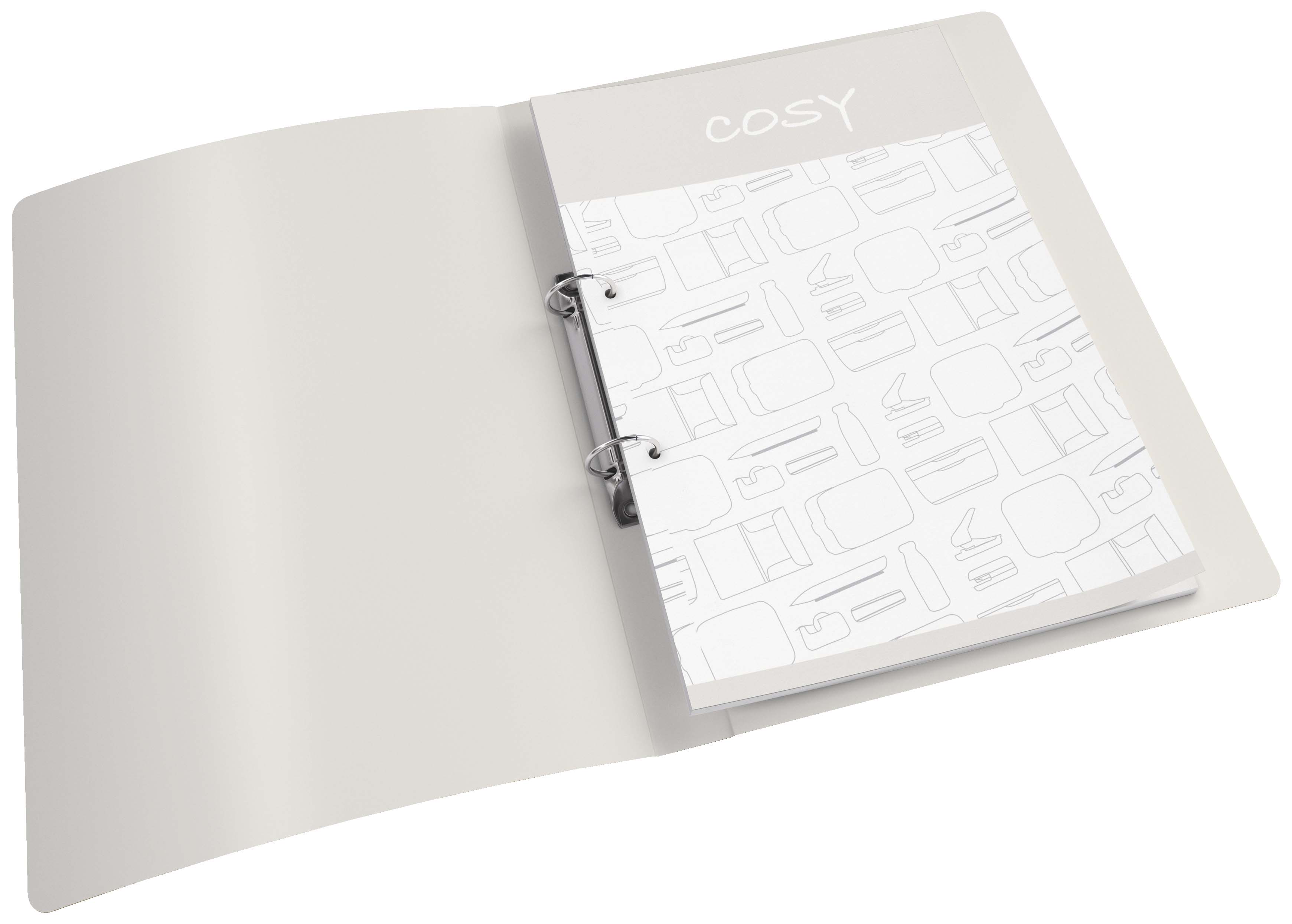 CAIET MECANIC A4 2 INELE 25MM/32MM COP FLEX ALBASTRU CELEST COSY LEITZ