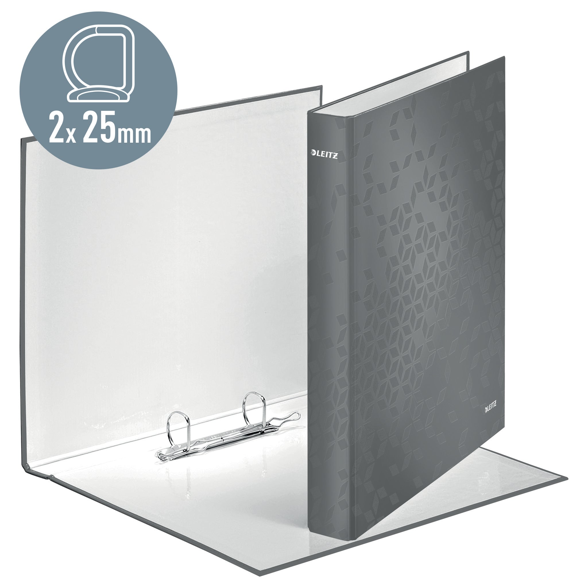 CAIET MECANIC A4 2 INELE 25MM/40MM ROSU WOW LEITZ