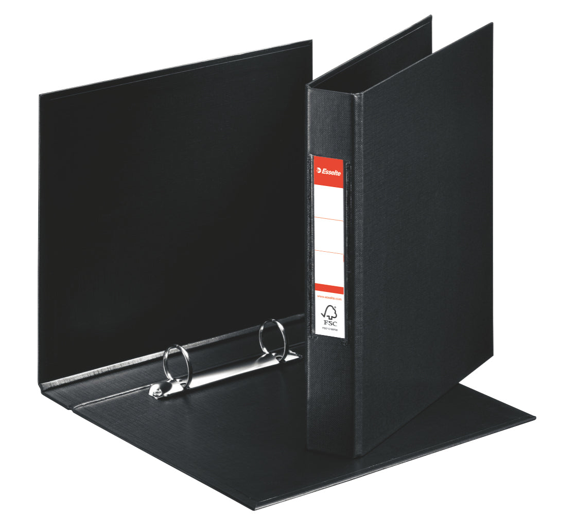 CAIET MECANIC A5 2 INELE 25MM/42MM NEGRU STANDARD ESSELTE
