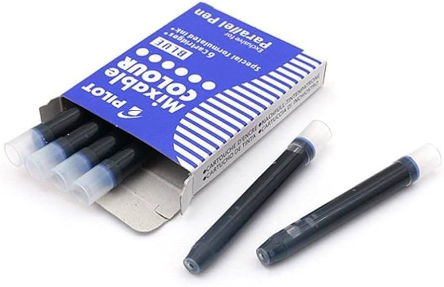 CARTUSE CERNEALA 6/SET PARALLEL PEN ALBASTRA PILOT