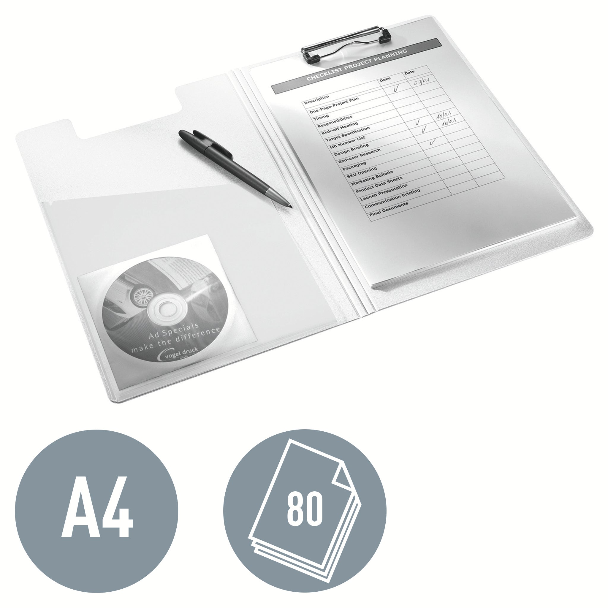 CLIPBOARD DUBLU ROSU WOW LEITZ