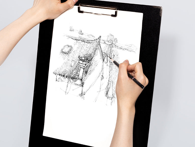 CLIPBOARD RIGID PENTRU SKETCHING 36 x 39 CM NEGRU DMAST BY PEBEO