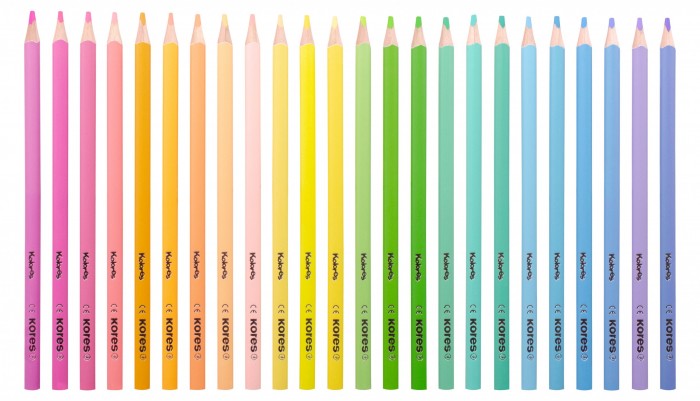 CREIOANE COLORATE 24 CULORI PASTEL TRIUNGHIULARE KORES