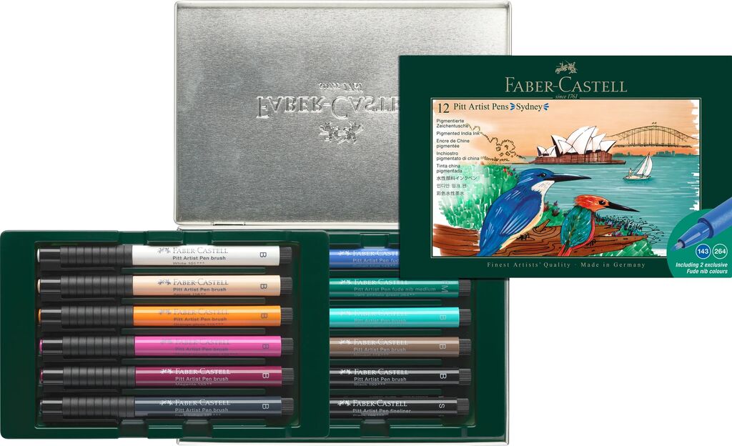 CUTIE 12 CULORI PITT ARTIST PEN CITIES SYDNEY FABER-CASTELL