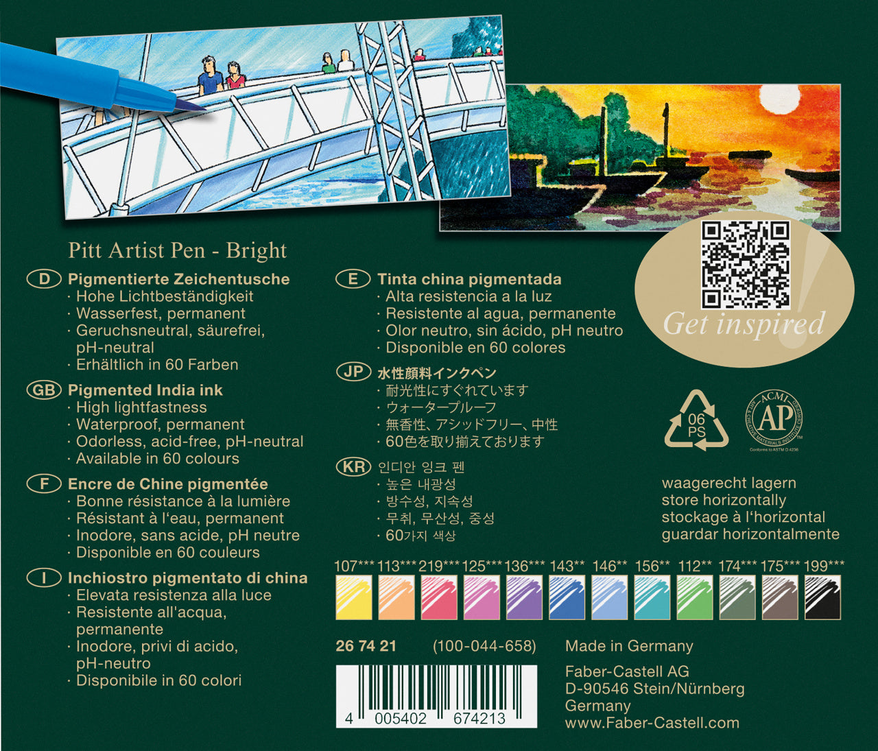 CUTIE 12 CULORI PITT ARTIST PEN NUANTE BASIC FABER-CASTELL