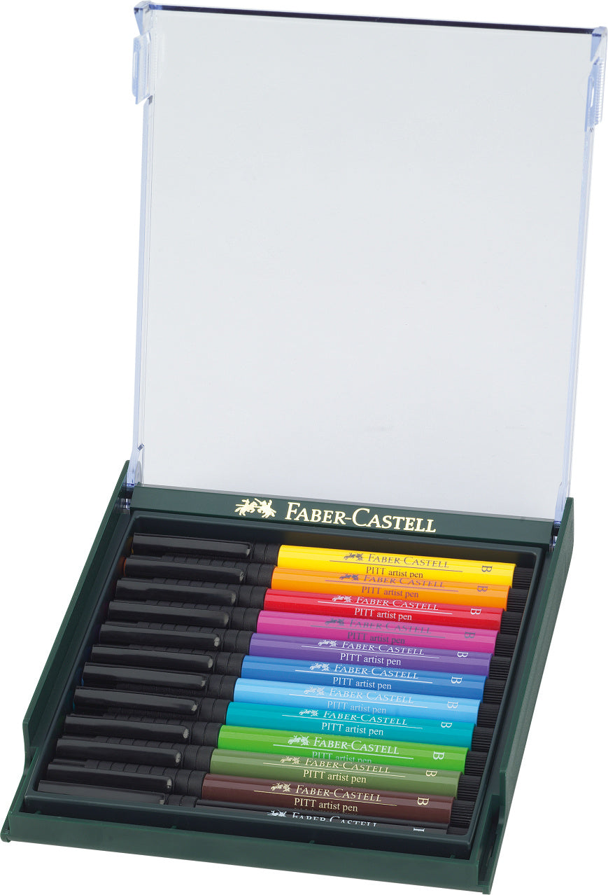 CUTIE 12 CULORI PITT ARTIST PEN NUANTE BASIC FABER-CASTELL