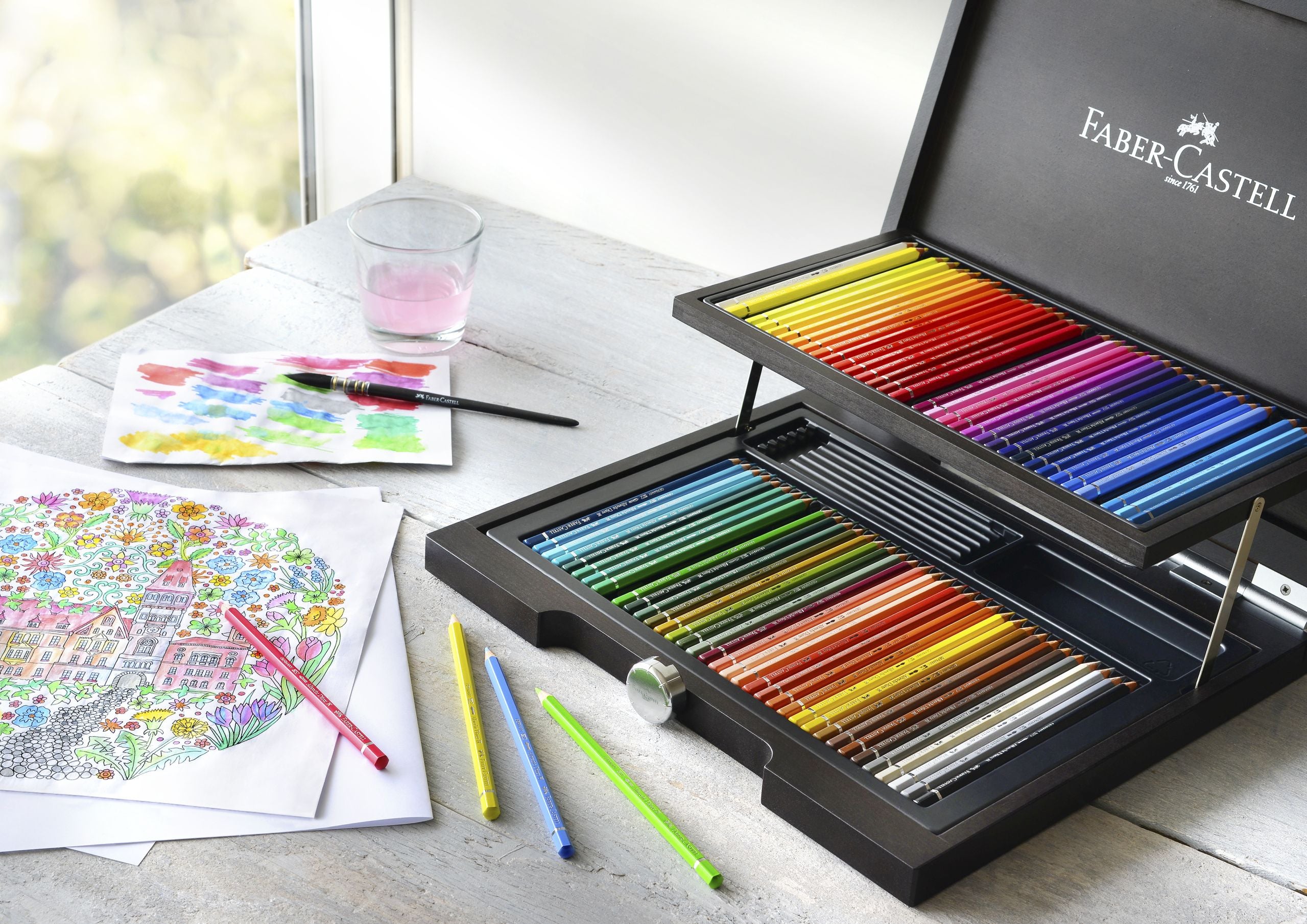CUTIE LEMN 72 BUCATI CREIOANE ACUARELA ALBRECHT DURER FABER-CASTELL