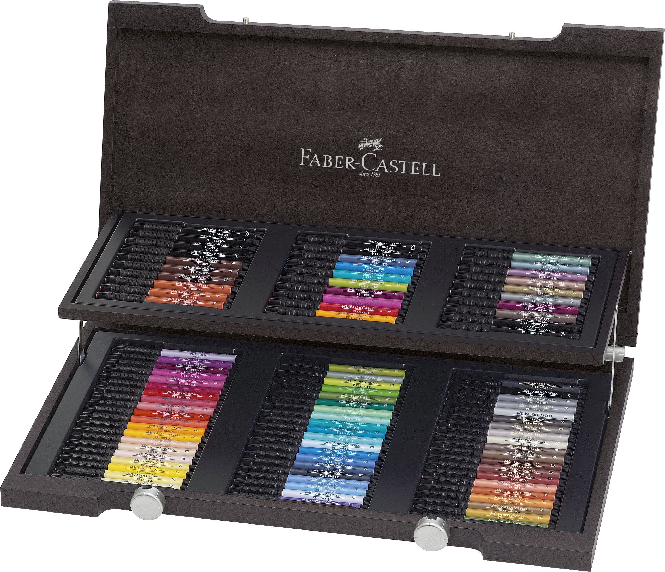 CUTIE LEMN 90 BUCATI PITT ARTIST PEN FABER-CASTELL