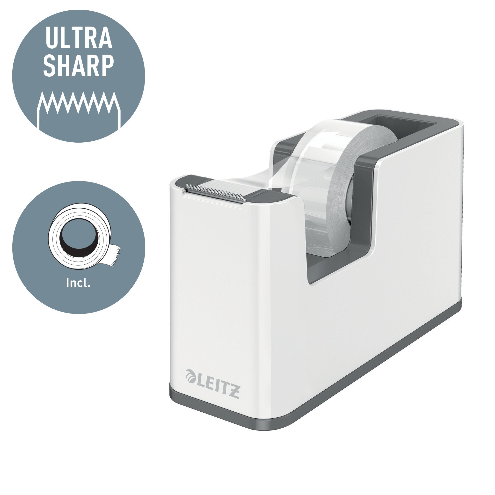 DISPENSER BANDA ADEZIVA 19 MM x 33 M ROSU/ALB WOW LEITZ