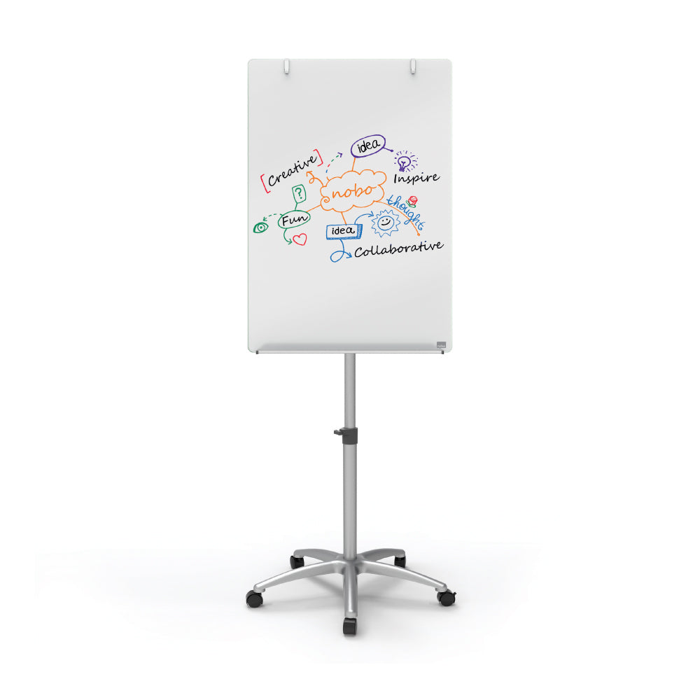 FLIPCHART MAGNETIC DIN STICLA CU ROTI 70*100 PRESTIGE NOBO