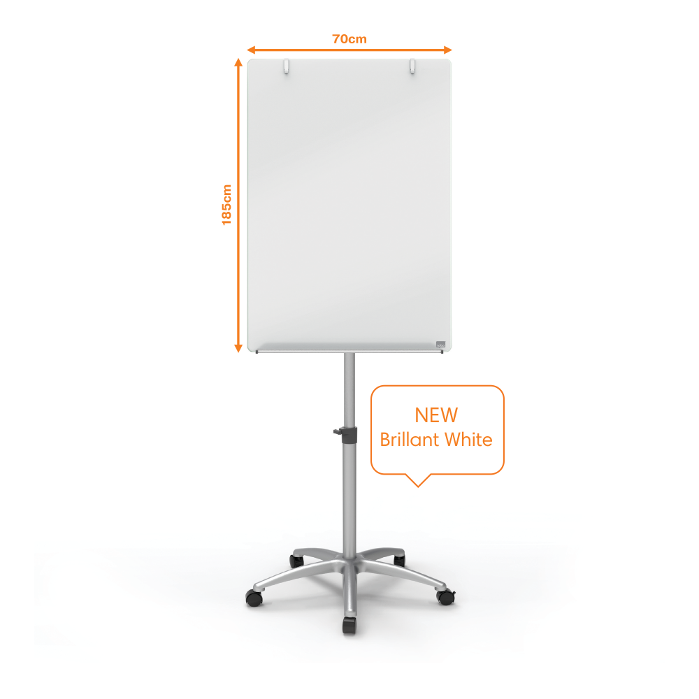 FLIPCHART MAGNETIC DIN STICLA CU ROTI 70*100 PRESTIGE NOBO
