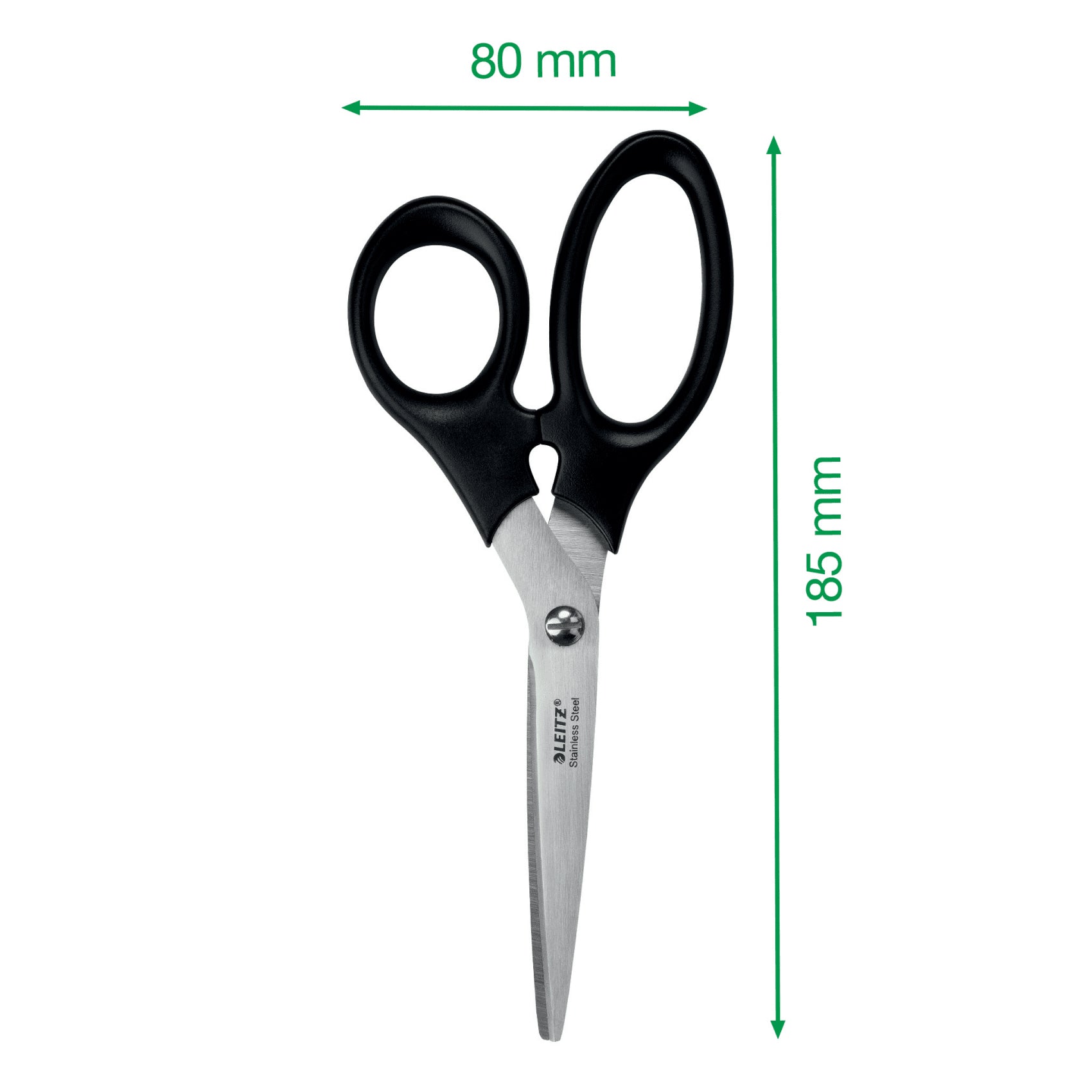 FOARFECA BIROU 18.5CM NEAGRA OTEL INOXIDABIL LEITZ