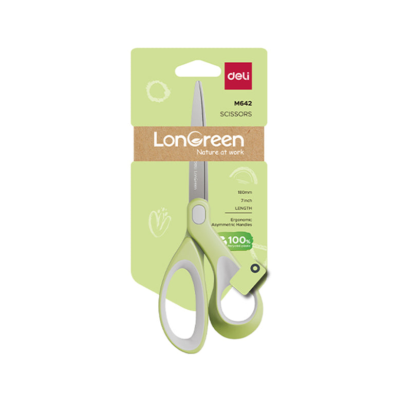 FOARFECA BIROU 18CM CULORI PASTEL LONGREEN PLASTIC RECICLAT DELI