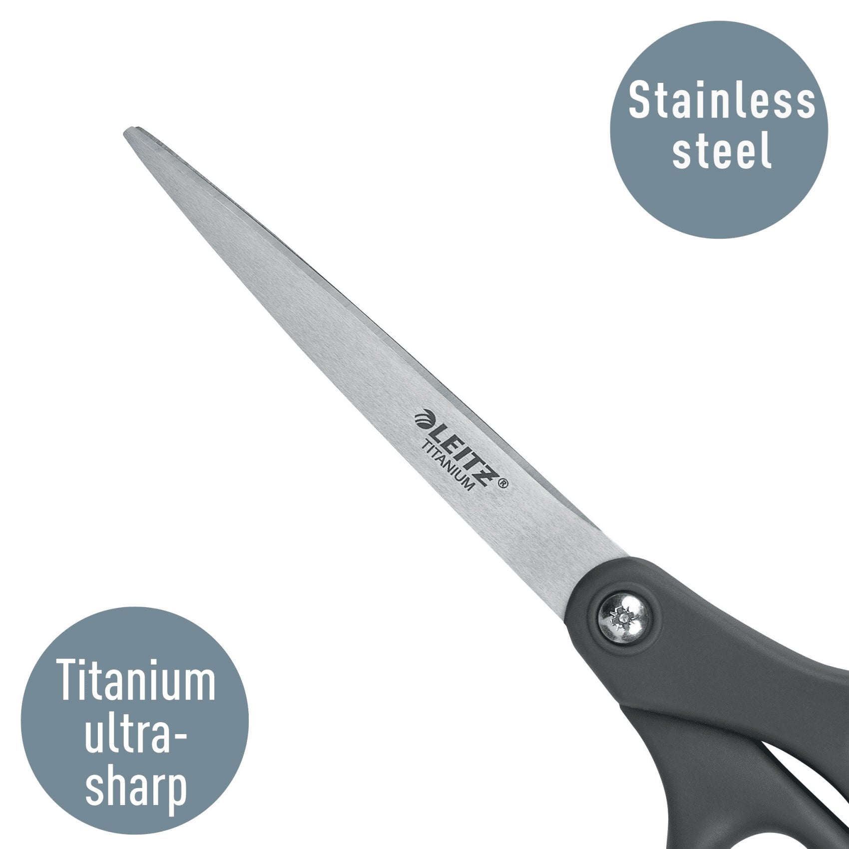 FOARFECA BIROU 18CM GRI TITANIUM LEITZ