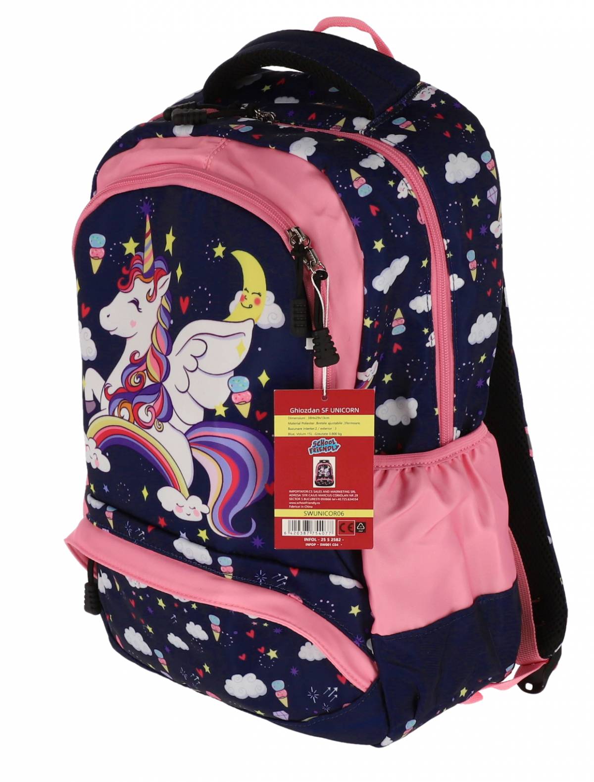 GHIOZDAN CLASA 0 UNICORN BLEU STAR 3 FERMOARE PIGNA