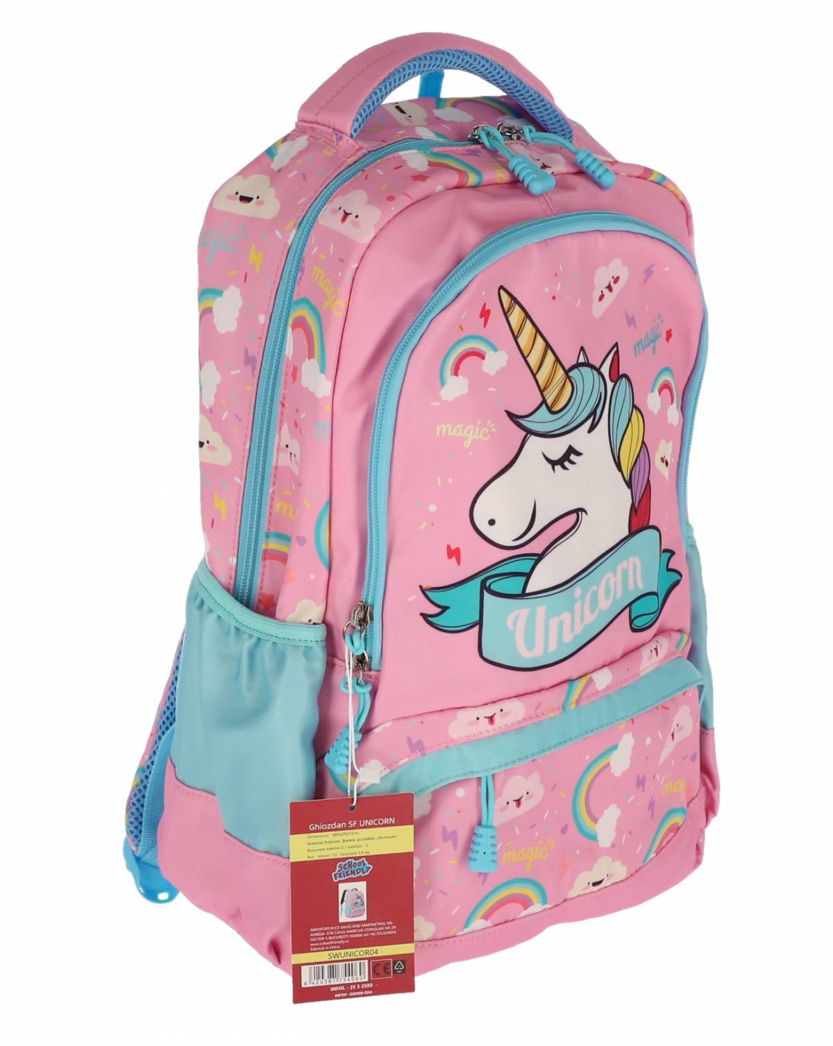GHIOZDAN CLASA 0 UNICORN ROZ 3 FERMOARE PIGNA