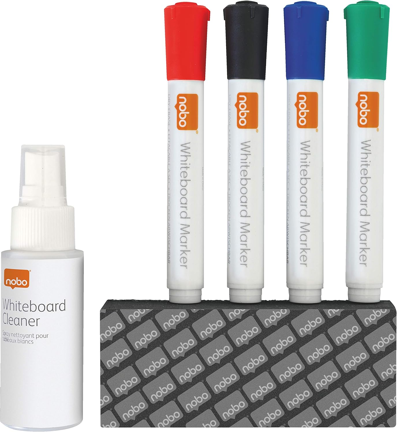 KIT WHITEBOARD (4 MARKERE + BURETE + REZERVA + SPRAY 50ML) NOBO