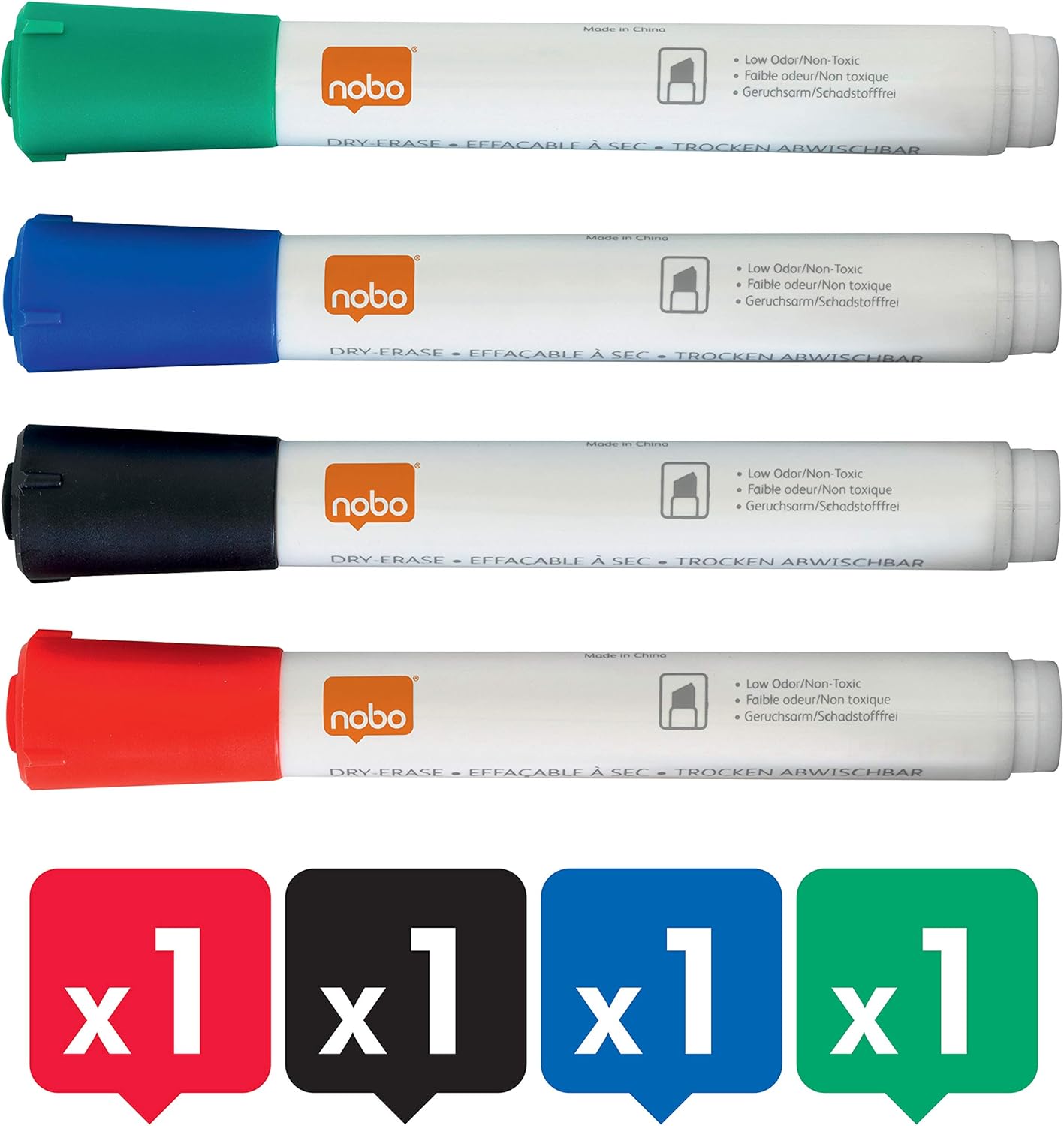 KIT WHITEBOARD (4 MARKERE + BURETE + REZERVA + SPRAY 50ML) NOBO