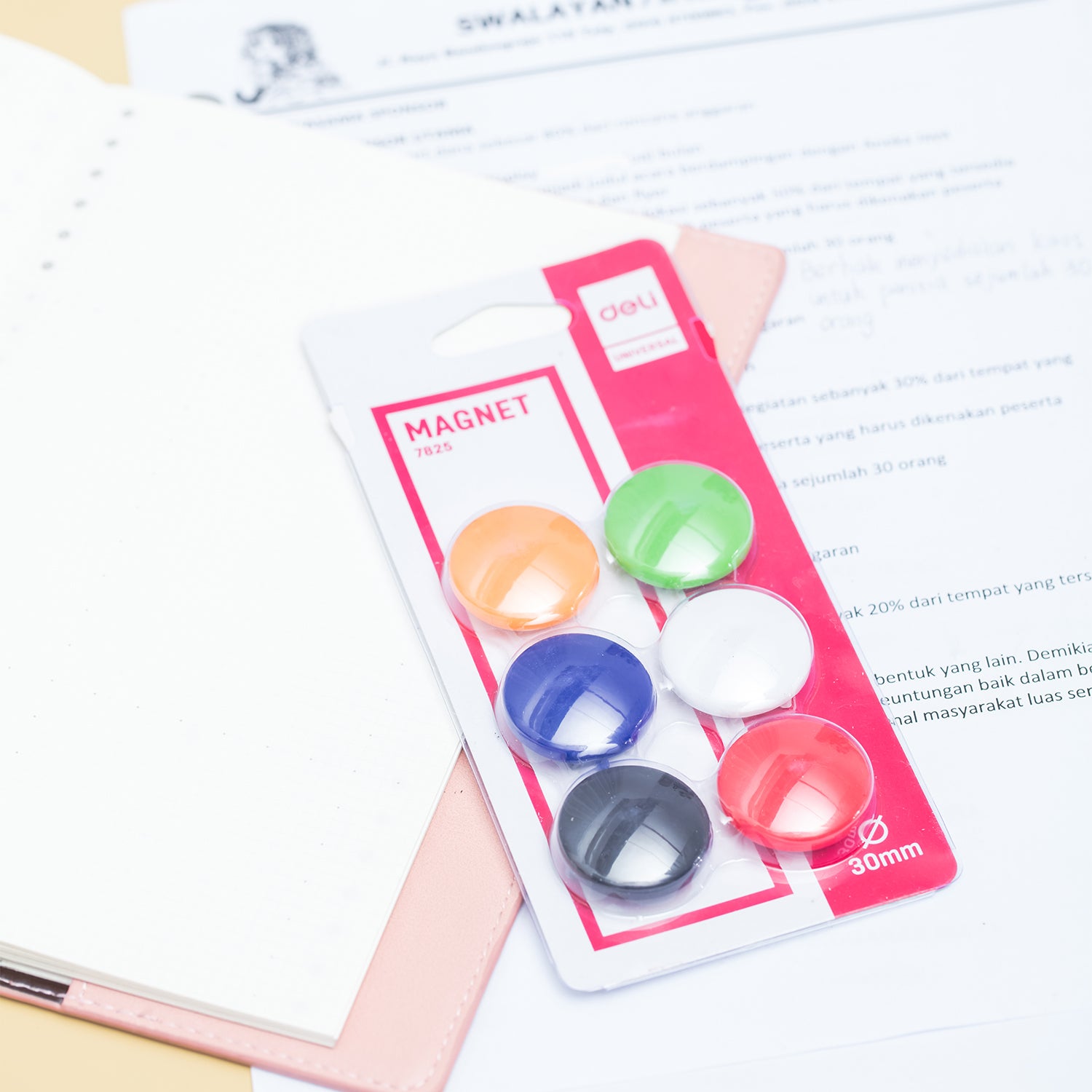 MAGNETI WHITEBOARD 30MM 6 BUC/SET DELI