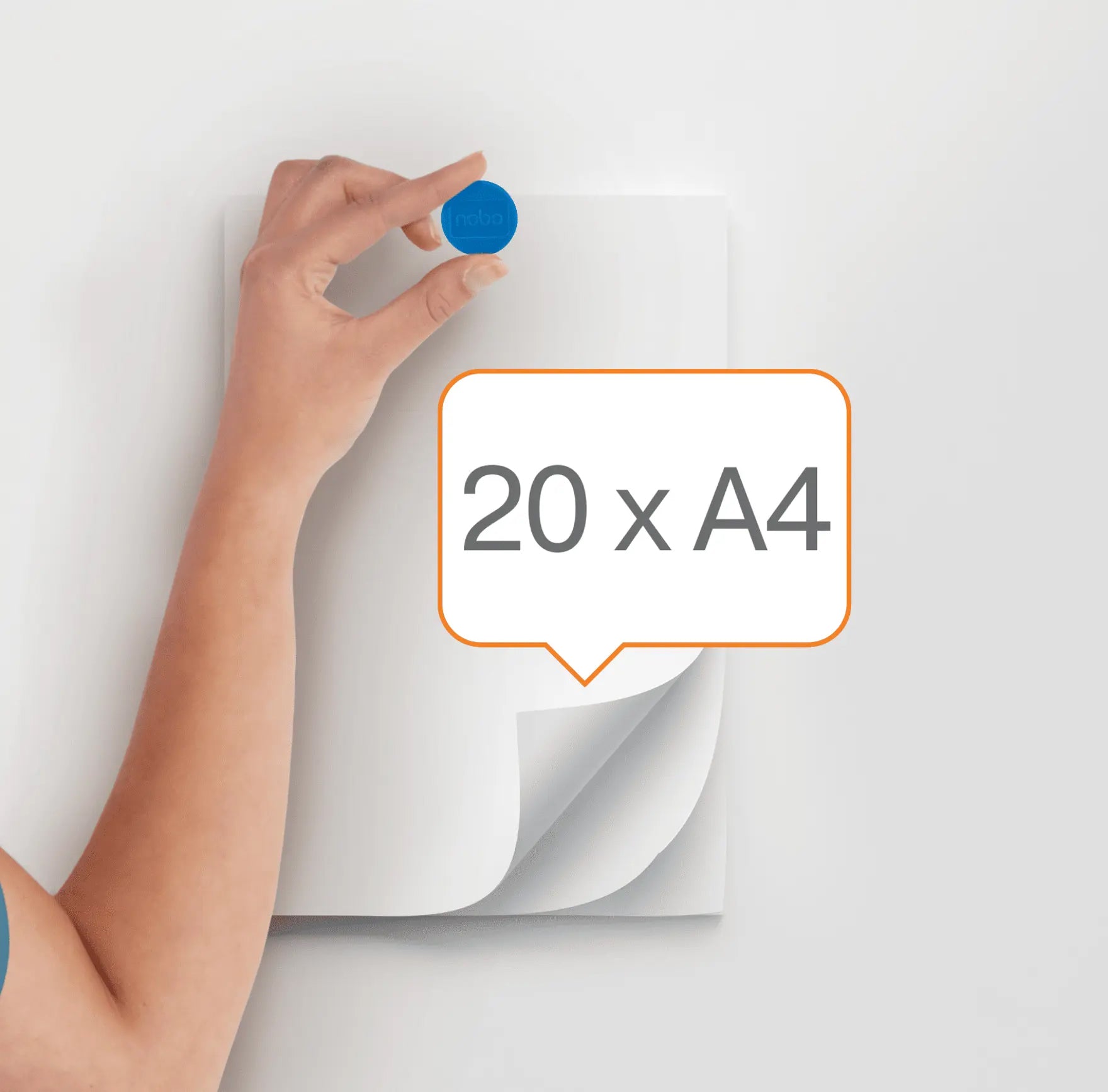 MAGNETI WHITEBOARD 38MM 10/SET ALBASTRI NOBO