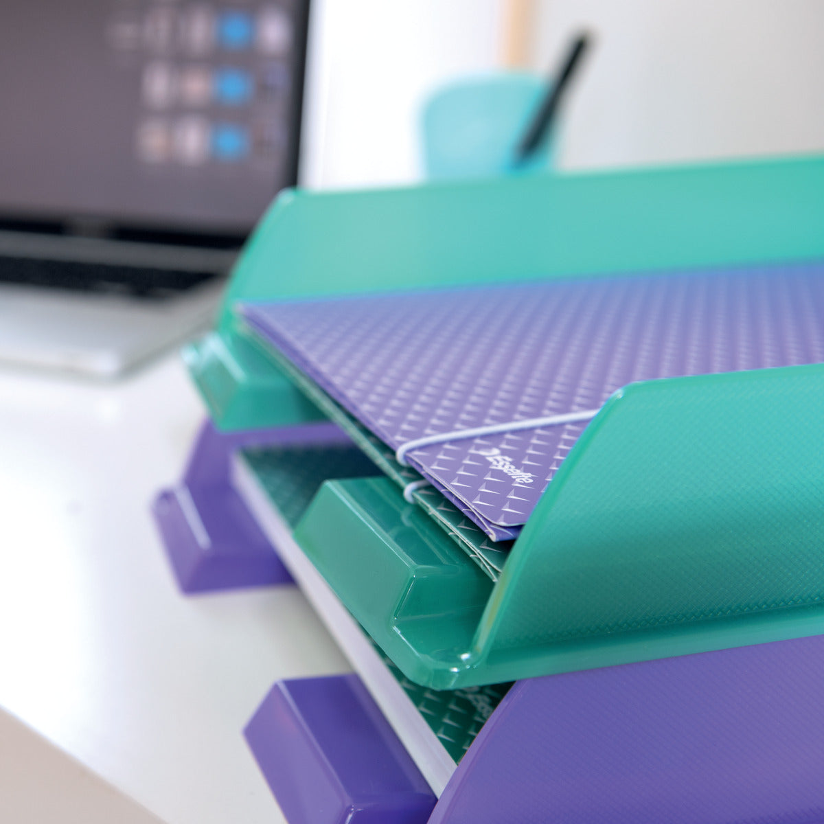 MAPA CARTON CU ELASTIC LAVANDA RECICLABILA COLOUR'BREEZE ESSELTE