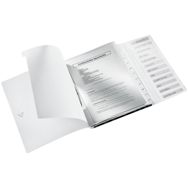 MAPA PLASTIC 12 COMPARTIMENTE NEGRU WOW LEITZ