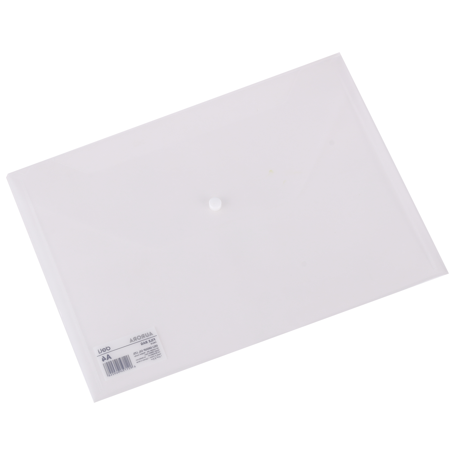 MAPA PLASTIC CU BUTON A4 TRANSPARENTA DELI