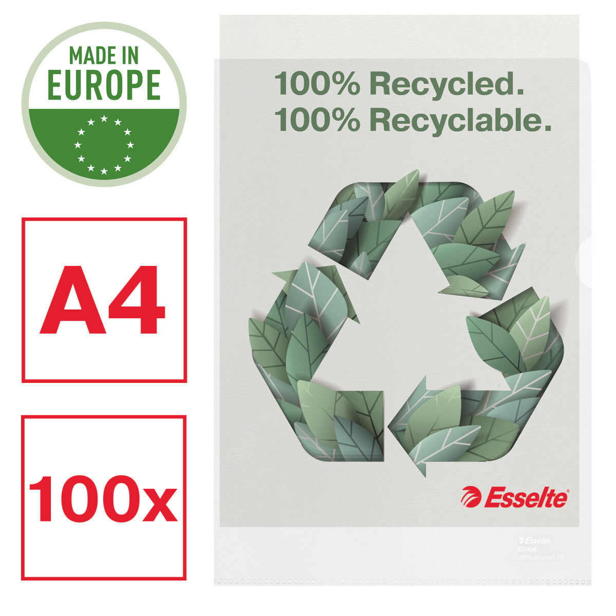 MAPA PROTECTIE A4 100 MICRONI 100/SET RECYCLE ESSELTE