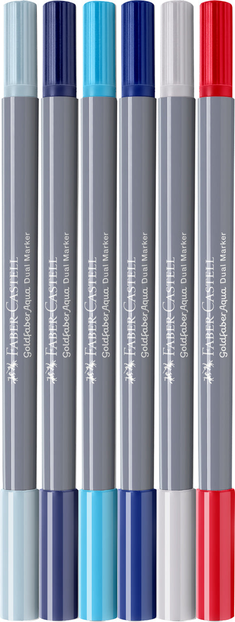 MARKER SOLUBIL 2 CAPETE SET 6 LETTERING GOLDFABER FABER-CASTELL
