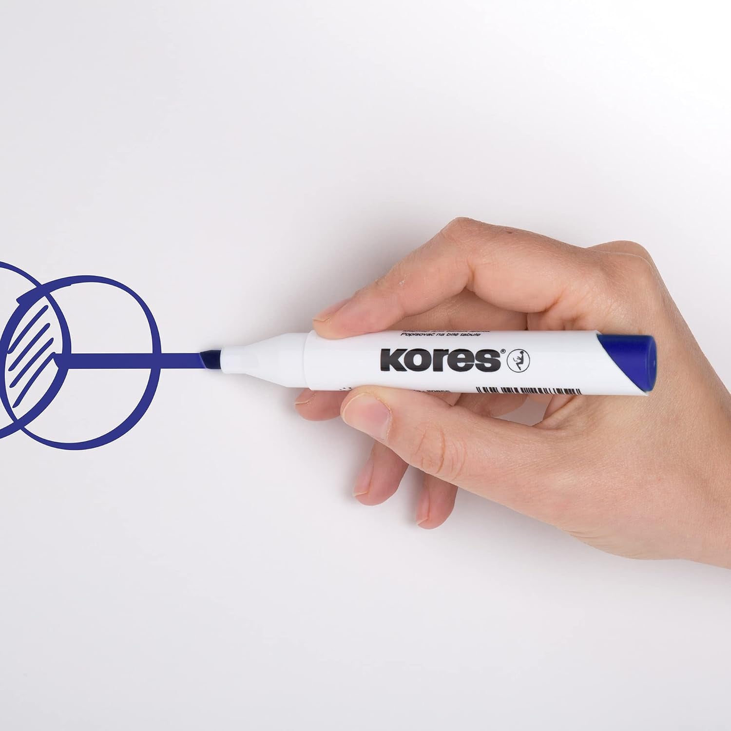 MARKER WHITEBOARD ALBASTRU VARF TESIT KORES
