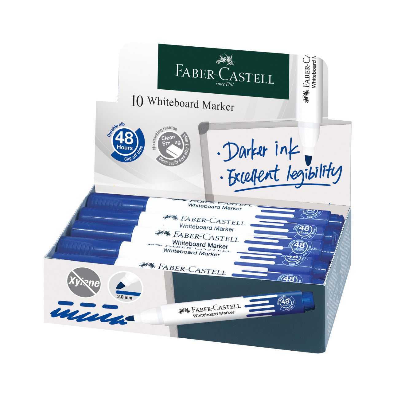 MARKER WHITEBOARD ALBASTRU W20 FABER-CASTELL