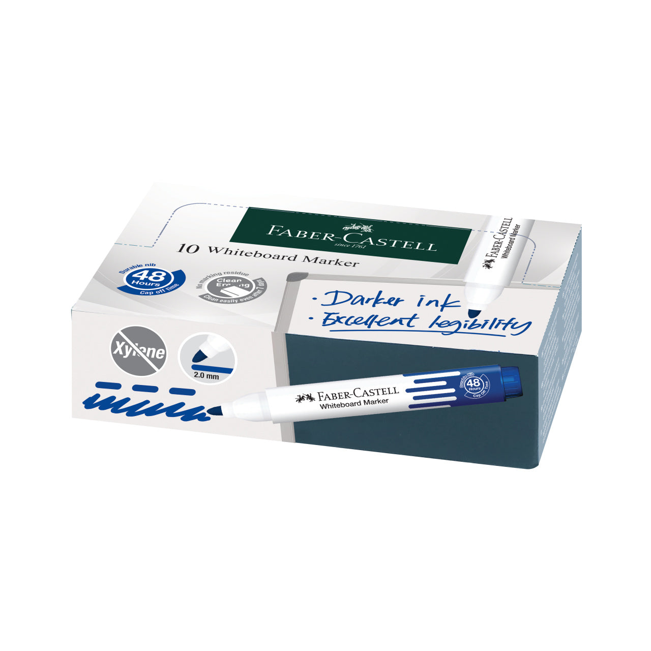 MARKER WHITEBOARD ALBASTRU W20 FABER-CASTELL