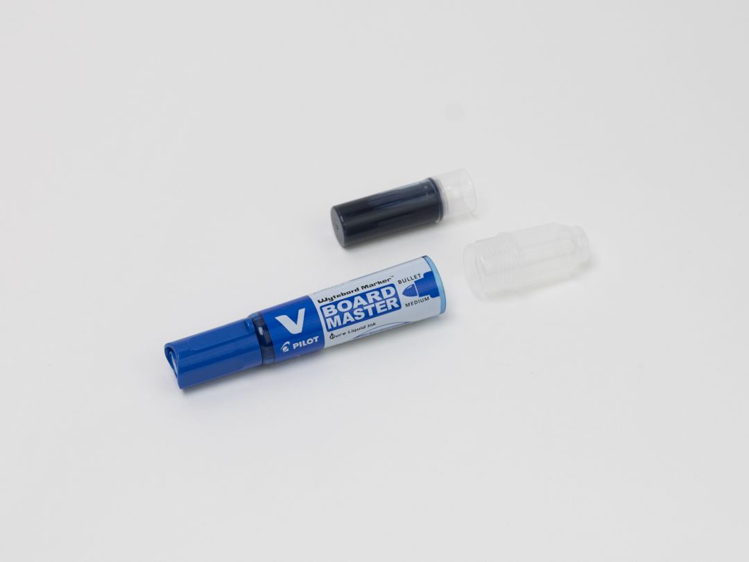 MARKER WHITEBOARD NEGRU 6MM VARF ROTUND VBOARD PILOT