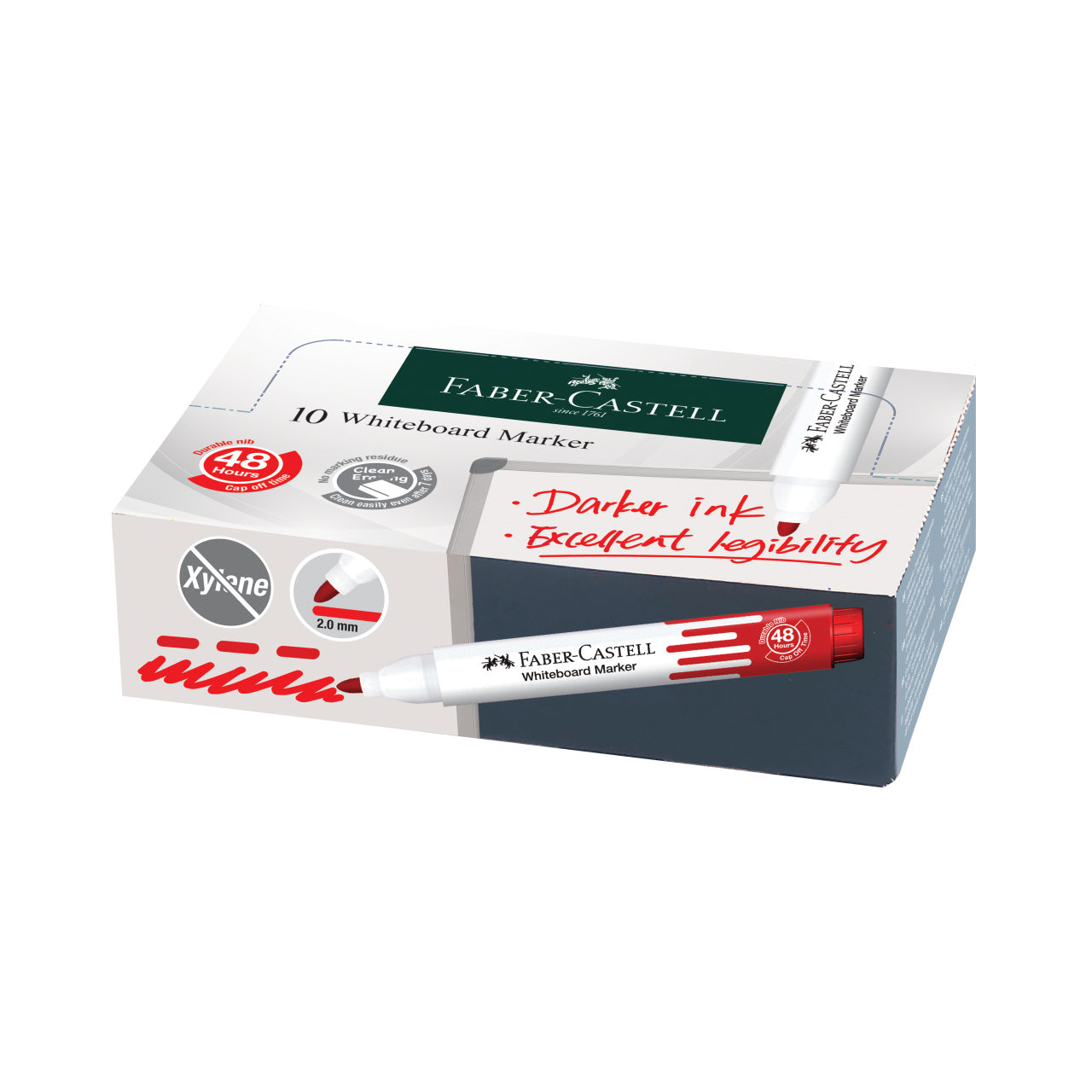 MARKER WHITEBOARD ROSU W20 FABER-CASTELL