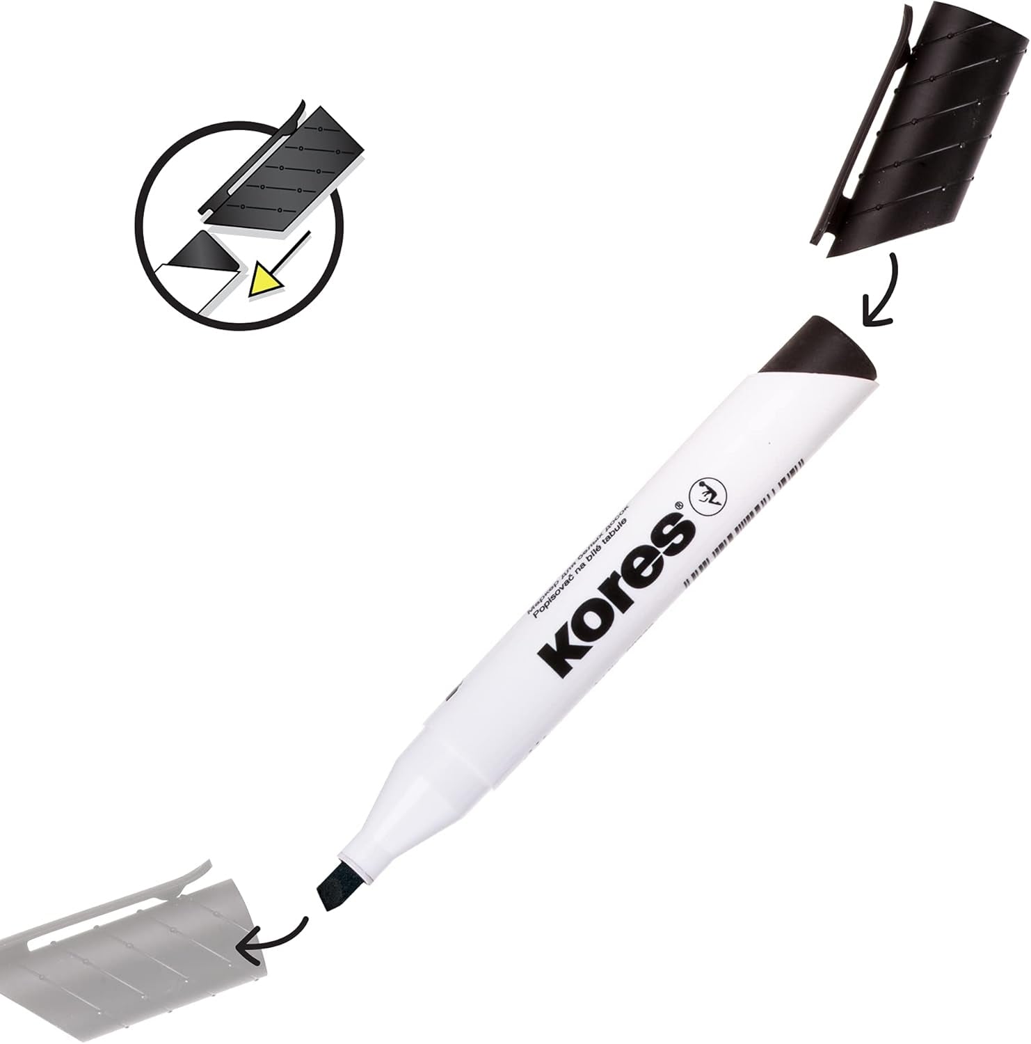MARKER WHITEBOARD VERDE VARF TESIT KORES