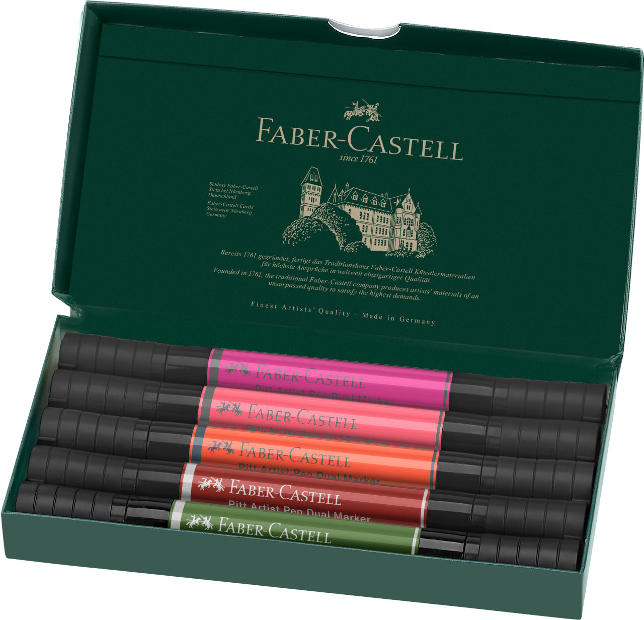 PITT ARTIST PEN DUAL MARKER SET 5 BUC FLOWERS FABER-CASTELL