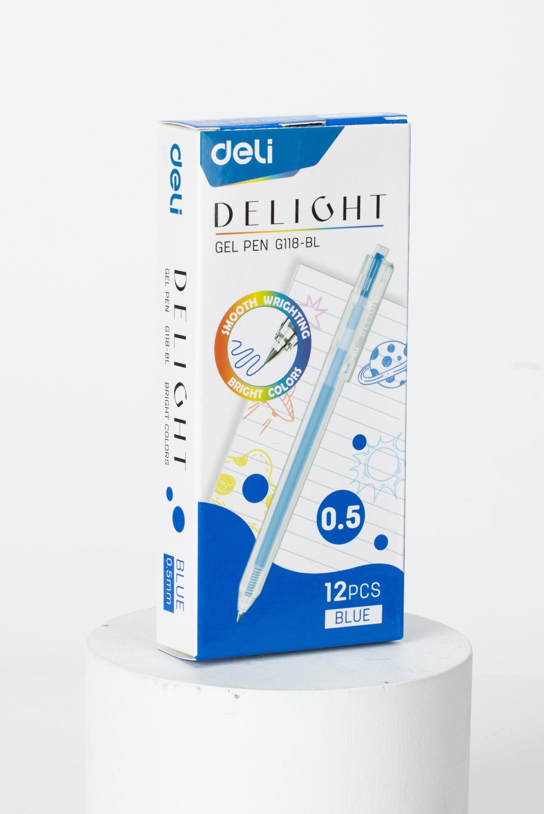 PIX CU GEL CU MECANISM 0.5MM ALBASTRU DELIGHT DELI
