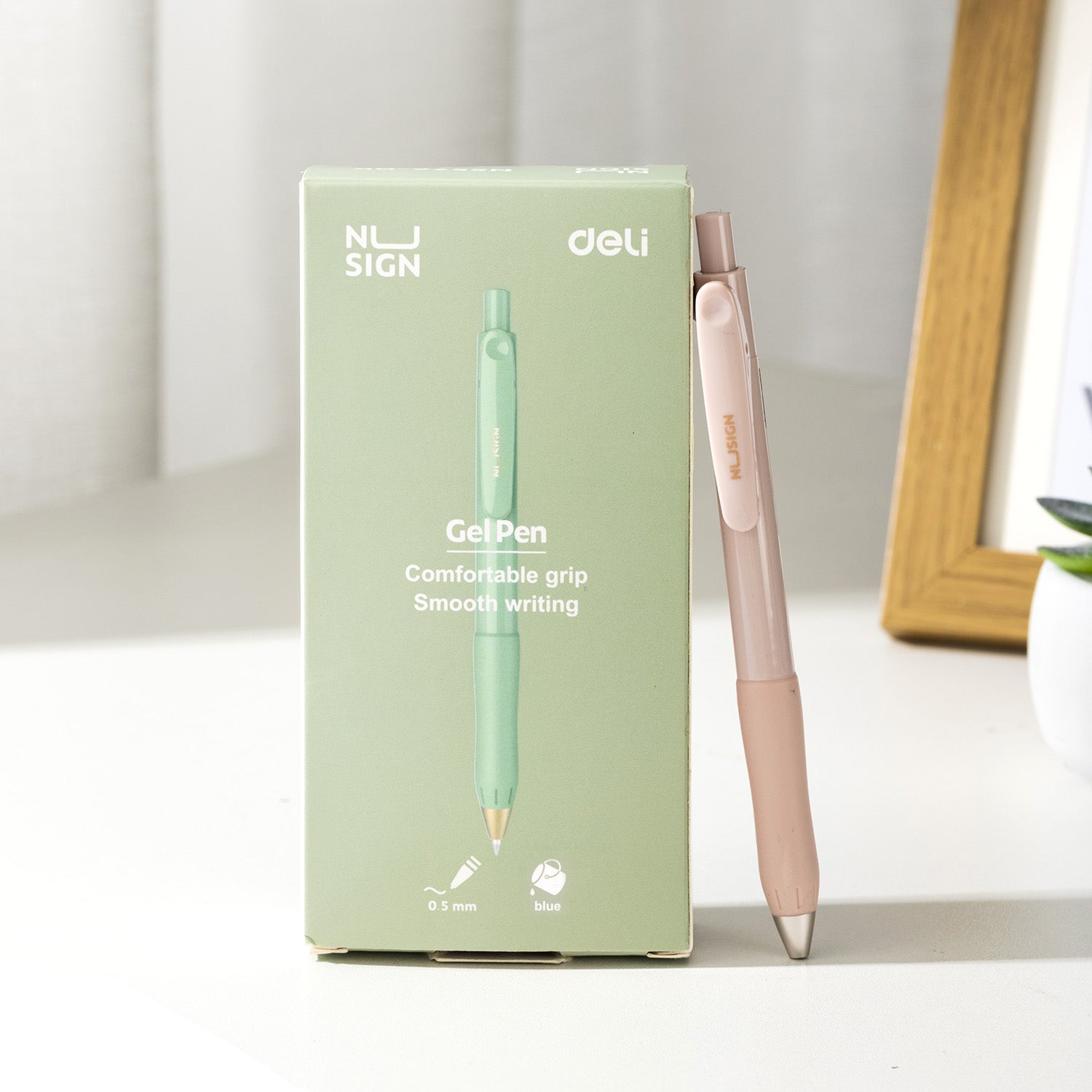 PIX CU GEL CU MECANISM 0.5MM ALBASTRU NUSIGN DELI