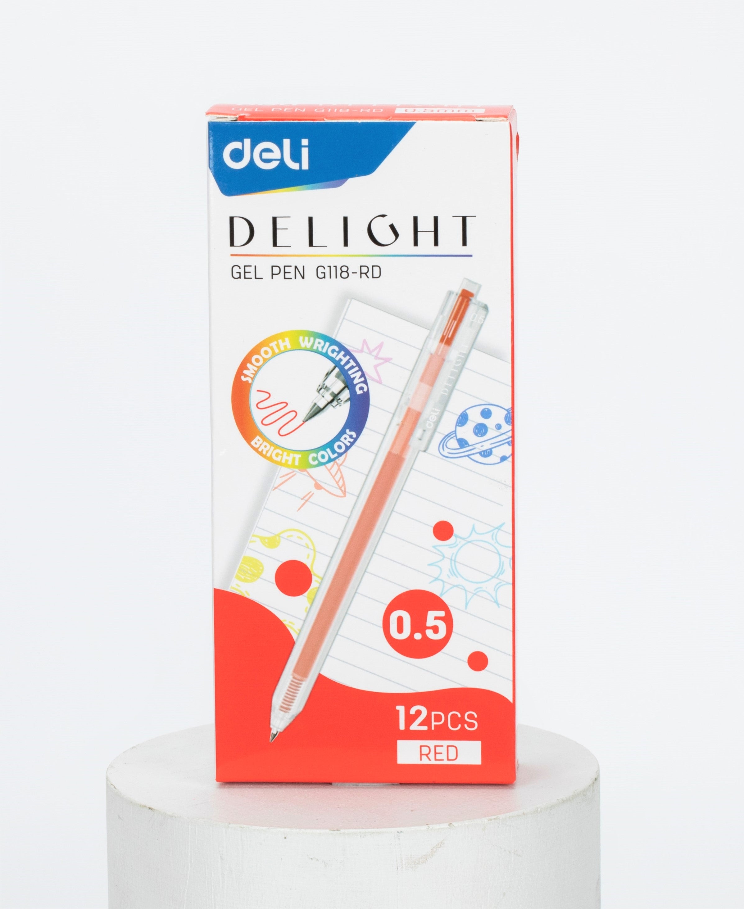 PIX CU GEL CU MECANISM 0.5MM ROSU DELIGHT DELI