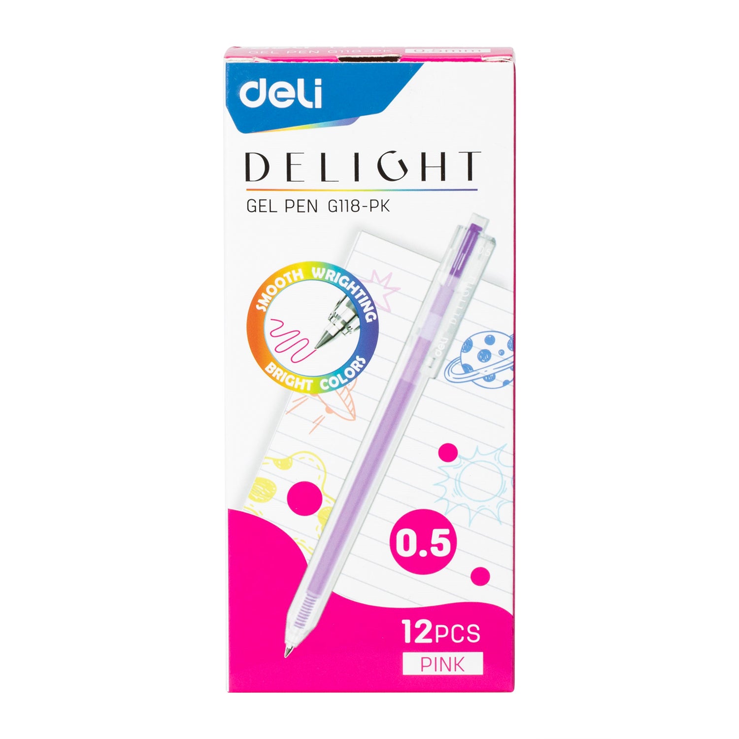 PIX CU GEL CU MECANISM 0.5MM ROZ DELIGHT DELI