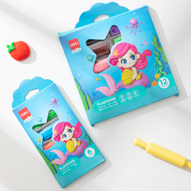 PLASTILINA 12 CULORI 240G CUTIE CARTON DELI