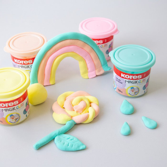 PLASTILINA MODELAJ 4*40G CULORI PASTEL KORES
