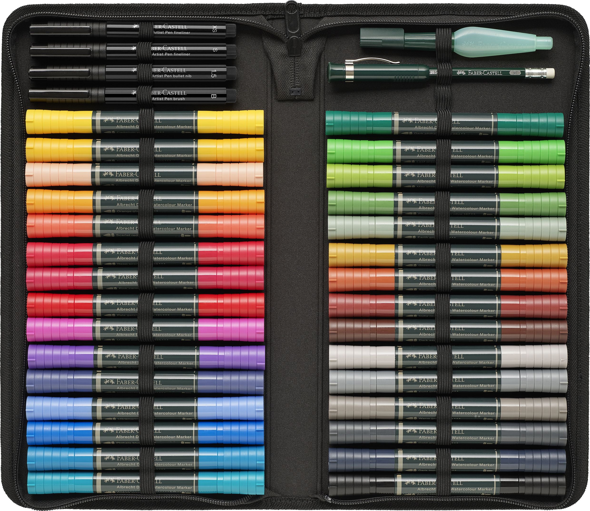 SET 30 MARKERE SOLUBILE ALBRECHT DURER + 4 BUCATI PITT ARTIST PENS + PERFECT PENCIL + PENSULA