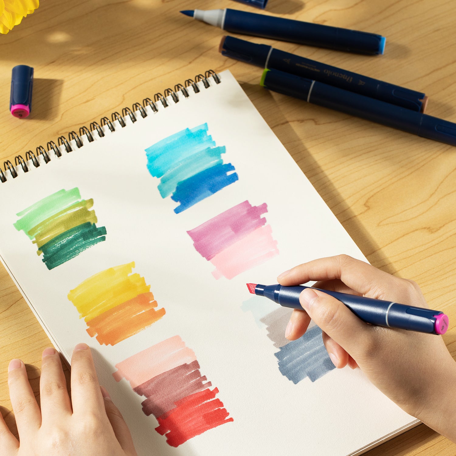 SET 40 MARKERE SKETCHING VARF DUBLU ROTUND/TESIT HUSA TEXTILA DELI