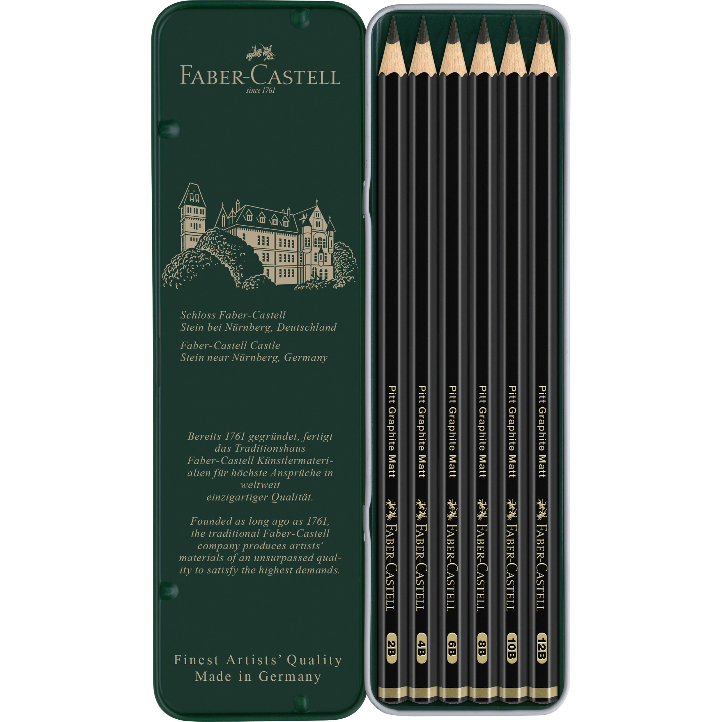 SET 6 BUC CREION GRAFIT MAT PITT FABER-CASTELL
